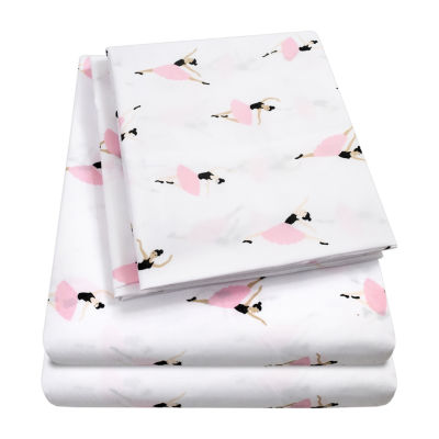 Sweet Home Collection Ballerina Dance Wrinkle Resistant Sheet Set