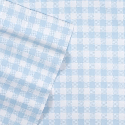 Sweet Home Collection Gingham Wrinkle Resistant Sheet Set