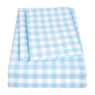 Sweet Home Collection Gingham Wrinkle Resistant Sheet Set