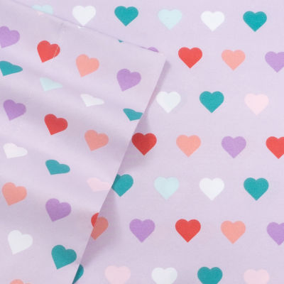 Sweet Home Collection Hearts Wrinkle Resistant Sheet Set