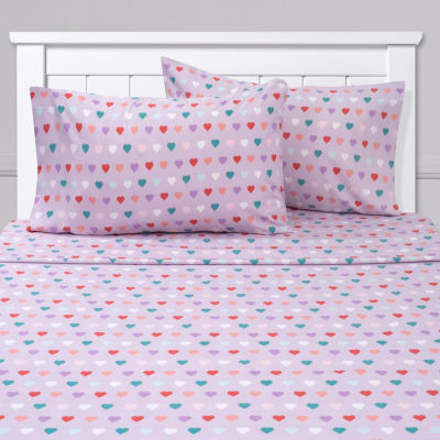 Sweet Home Collection Hearts Wrinkle Resistant Sheet Set