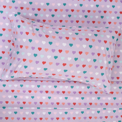 Sweet Home Collection Hearts Wrinkle Resistant Sheet Set