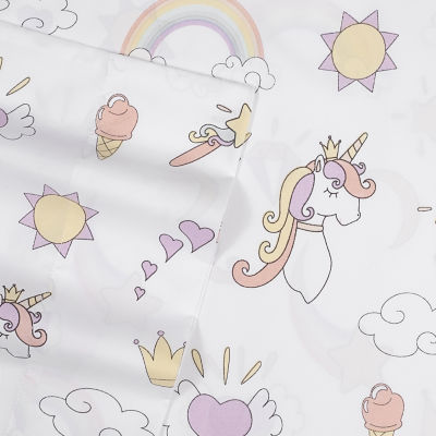 Sweet Home Collection Magical Unicorn Wrinkle Resistant Sheet Set