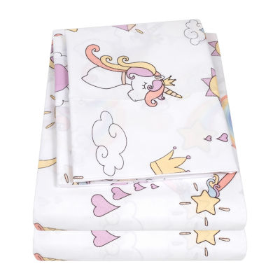 Sweet Home Collection Magical Unicorn Wrinkle Resistant Sheet Set