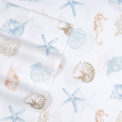 Sweet Home Collection Seashells Wrinkle Resistant Sheet Set