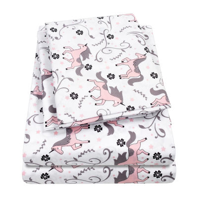 Sweet Home Collection Unicorns Wrinkle Resistant Sheet Set