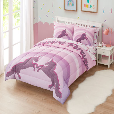 Sweet Home Collection Unicorn Forever Lightweight Down Alternative Comforter Set MainPlace Mall