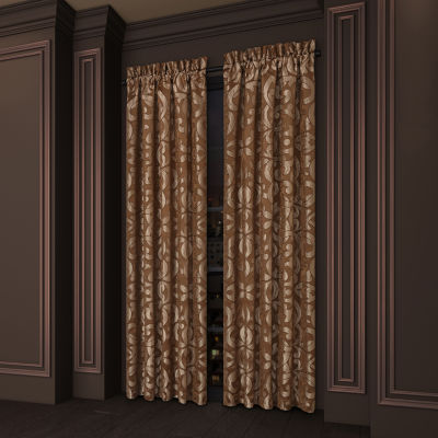 Queen Street La Grande Light-Filtering Rod Pocket Set of 2 Curtain Panel