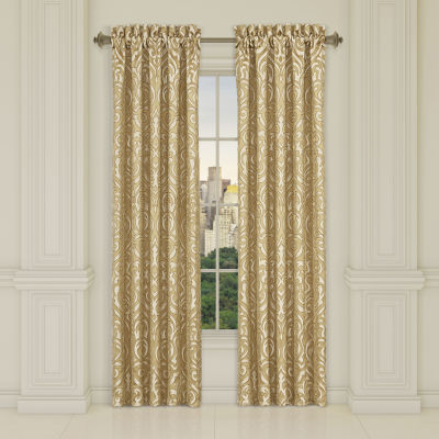Queen Street Lagos Rod Pocket Light-Filtering Set of 2 Curtain Panels