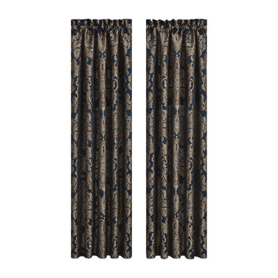Queen Street Modena Rod Pocket Light-Filtering Set of 2 Curtain Panel