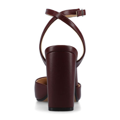 Journee Collection Tyyra Womens Pointed Closed Toe Block Heel Pumps