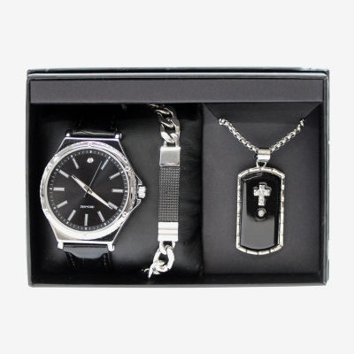 Mens Black 3-pc. Watch Boxed Set Mac7157jc