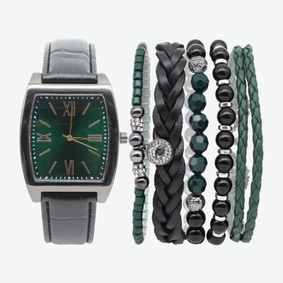 Mens Black 3-pc. Watch Boxed Set Mac7141jc