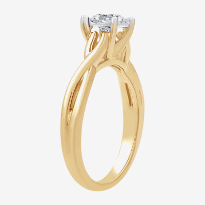 (H-I, I1) Womens 1 CT. T.W. Lab Grown White Diamond 14K Gold Over Silver Bridal Set