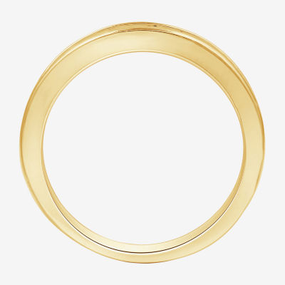 (H-I / I1) Womens 4MM 1/2 CT. T.W. Lab Grown White Diamond 14K Gold Over Silver Wedding Band