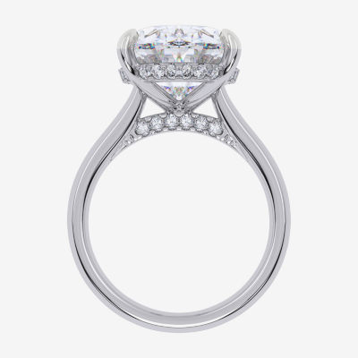 Signature By Modern Bride (G/Vs2-Si1) Womens 8 1/4 Ct. T.W. Lab Grown White Diamond 14K White Gold Oval Solitaire Engagement Ring