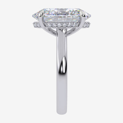 Signature By Modern Bride (G/Vs2-Si1) Womens 8 1/4 Ct. T.W. Lab Grown White Diamond 14K White Gold Oval Solitaire Engagement Ring