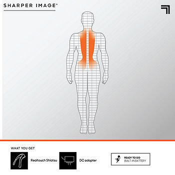 NEW Sharper Image Realtouch Back Shiatsu Neck and Shoulder Massager Color:  Grey 843479126938