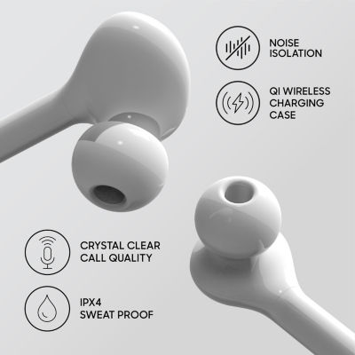 Sharper Image True Wireless Earbuds with 10 Ear Tips + Charging Case