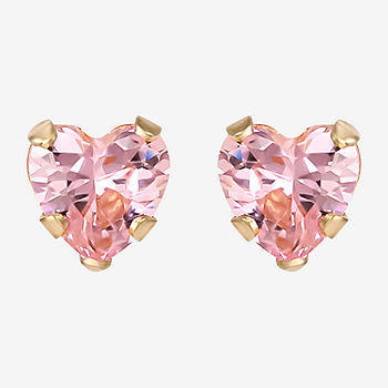Pink heart studs Pink heart studs