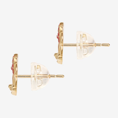 Disney Collection 14K Gold 8mm Minnie Mouse Stud Earrings