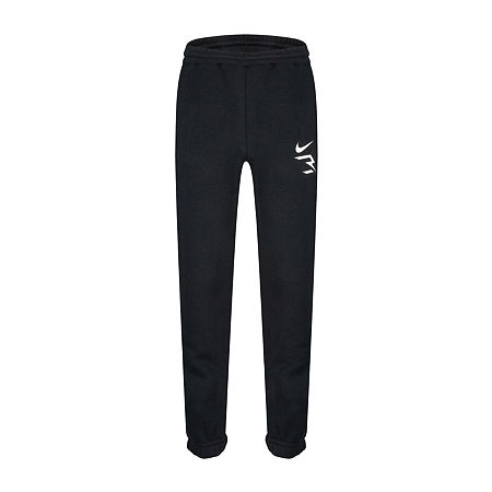 Nike 3BRAND by Russell Wilson Big Boys Cinched Fleece Jogger Pant, Large, Black