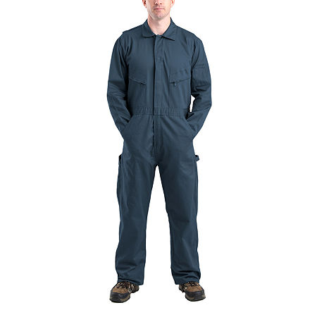 Berne Deluxe Intake Mens Long Sleeve Workwear Coveralls, 44, Blue