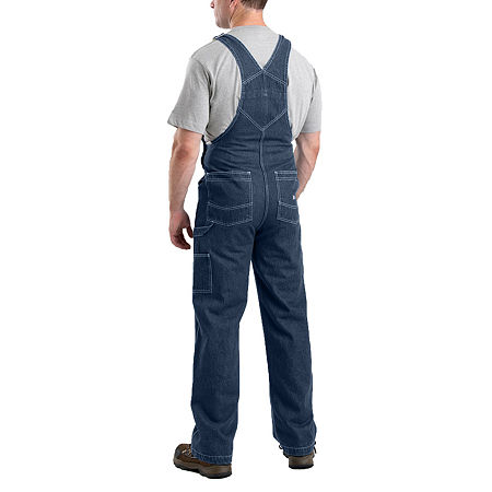 Berne Vintage Washed Denim Bib Mens Workwear Overalls, 40 28, Blue