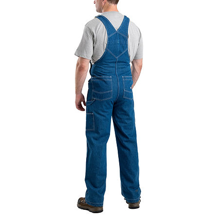 Berne Vintage Washed Denim Bib Mens Big And Tall Workwear Overalls, 36 36, Blue