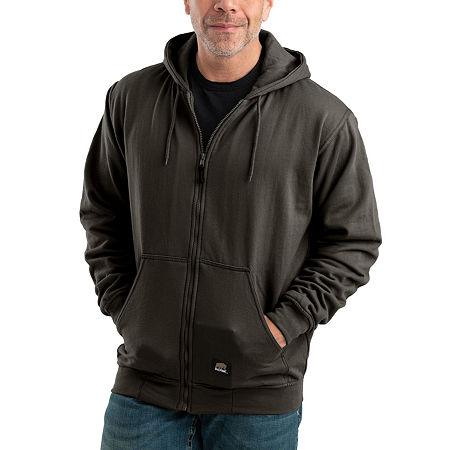 Berne Heritage Thermal Lined Mens Hooded Long Sleeve Sweatshirt, Large, Black