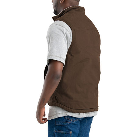 Berne Big And Tall Canyon Sherpa Lined Mens Fleece Vest, 2x-large Tall, Brown