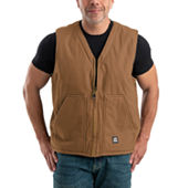 St John's Bay Cargo Vest Mens XLT Heavy Cotton Sleeveless Fishing Beige