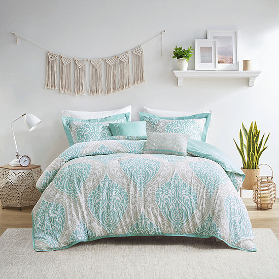 Intelligent Design Lilly Damask Comforter Set Jcpenney Color Aqua