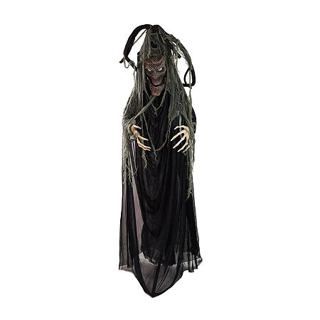 7' Animated Tree Man Halloween Decoration With Lighted Eyes, One Size, Black