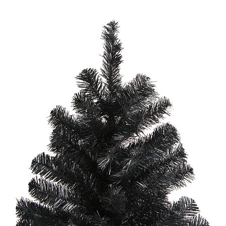 6' Black Colorado Spruce Artificial Halloween Tree - Unlit, One Size, Black