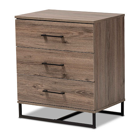 Daxton 3-Drawer Chest, One Size, Brown