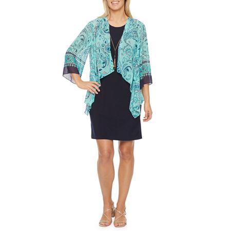  Studio 1 Faux-Jacket Dress With Removable Necklace