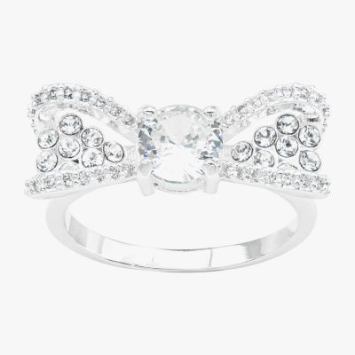 Sparkle Allure Cubic Zirconia Pure Silver Over Brass Bow Band