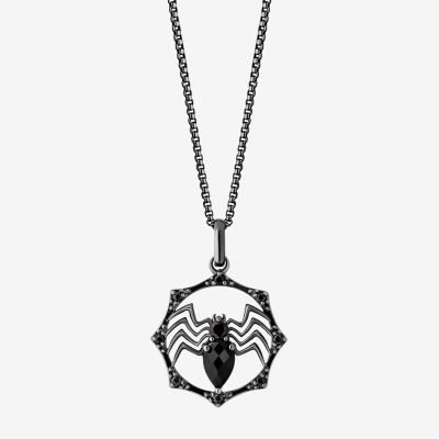 Marvel Fine Jewelry Womens 1/10 CT. T.W. Genuine Black Onyx Sterling Silver Venom Pendant Necklace
