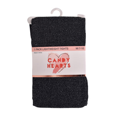 Candy Hearts Lurex Little & Big Girls Tights