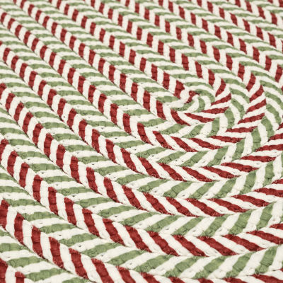 Colonial Mills Claus Holiday Braided Reversible Indoor Outdoor Acccent Rug