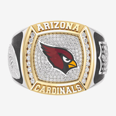 True Fans Fine Jewelry Arizona Cardinals Mens 1/2 CT. T.W. Mined White Diamond 10K Two Tone Gold Fashion Ring