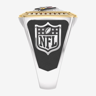 True Fans Fine Jewelry Arizona Cardinals Mens 1/2 CT. T.W. Natural White Diamond 10K Two Tone Gold Fashion Ring