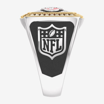 True Fans Fine Jewelry San Francisco 49ers Mens 1/2 CT. T.W. Natural White Diamond 10K Two Tone Gold Fashion Ring