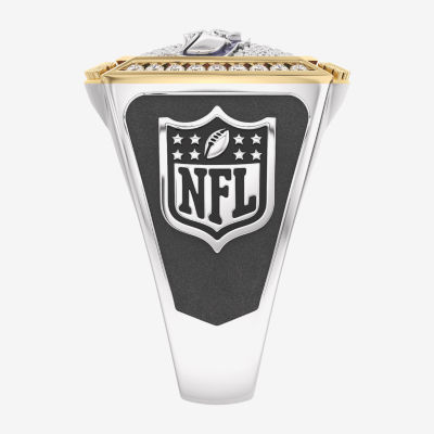 True Fans Fine Jewelry Seattle Seahawks Mens 1/2 CT. T.W. Mined White Diamond 10K Two Tone Gold Fashion Ring