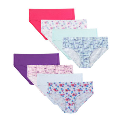 Hanes Ultimate Pure Comfort Little & Big Girls 8 Pack Brief Panty