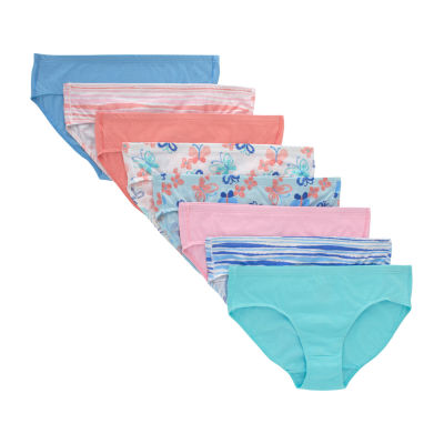 Hanes Big Girls' Low Rise Brief 10-Pack, Assorted, 6 