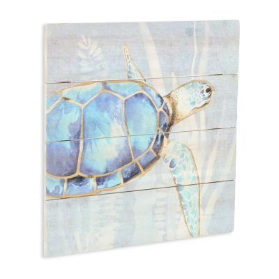 Cheungs Coralia Sea Turtle Wood Wall Art