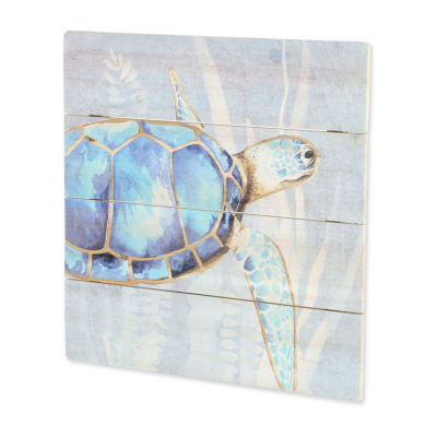 Cheungs Coralia Sea Turtle Wood Wall Art