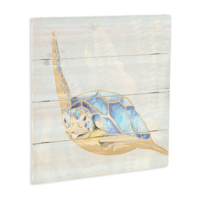 Cheungs Coralia Sea Turtle Wood Wall Art